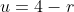 u=4-r