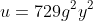 u=729g^2y^2