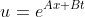 u=e^{Ax+Bt}