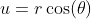 u=r\cos(\theta)