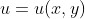 u=u(x,y)