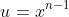 u=x^{n-1}
