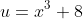 u=x^3+8