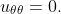 u_{\theta\theta}=0.