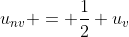 u_{nv} = \frac{1}{2} u_v