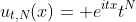 u_{t,N}(x)= e^{itx}t^N