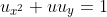 u_{x^2}+uu_{y}=1