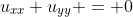 u_{xx}+u_{yy} = 0