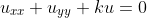 u_{xx}+u_{yy}+ku=0