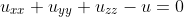 u_{xx}+u_{yy}+u_{zz}-u=0