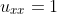 u_{xx}=1