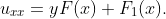 u_{xx}=yF(x)+F_{1}(x).