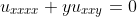 u_{xxxx}+yu_{xxy}=0