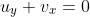 u_{y}+v_{x}=0