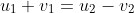 u_1+v_1=u_2-v_2