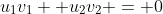 u_1v_1 +u_2v_2 = 0