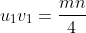 u_1v_1=\dfrac{mn}{4}