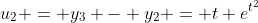 u_2 = y_3 - y_2 = t e^{t^2}