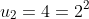 u_2=4=2^2