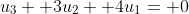 u_3+ 3u_2+ 4u_1= 0