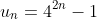 u_n=4^{2n}-1