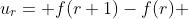 u_r= f(r+1)-f(r) 