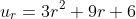 u_r=3r^2+9r+6