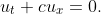 u_t+cu_x=0.