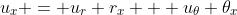 u_x = u_r r_x + u_{\theta} \theta_x