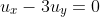 u_x-3u_y=0