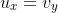 u_x=v_y