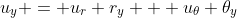 u_y = u_r r_y + u_{\theta} \theta_y