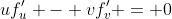 uf'_u - vf'_v = 0