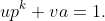 up^k+va=1.