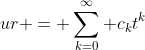 ur = \sum_{k=0}^{\infty} c_kt^k