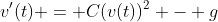 v'(t) = C(v(t))^2 - g