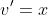 v'=x