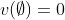 v(\emptyset)=0