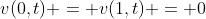 v(0,t) = v(1,t) = 0