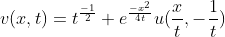 v(x,t)=t^{\frac{-1}{2}} e^{\frac{-x^{2}}{4t}}u(\frac{x}{t},-\frac{1}{t})