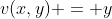 v(x,y) = y