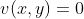 v(x,y)=0