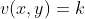 v(x,y)=k