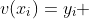 v(x_i)=y_i 