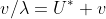 v/\lambda=U^* v