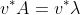 v^*A=v^*\lambda