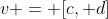v = [c, d]