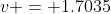 v = 1.7035~\frac{m}{s^2} \cdot 3.426~\boxed{s\approx 5.837~\frac{m}{s}}