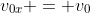 v_{0x} = v_0~cos(\theta)~~~v_{0y} = v_0~sin(\theta)