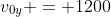 v_{0y} = 1200~sin(\theta)